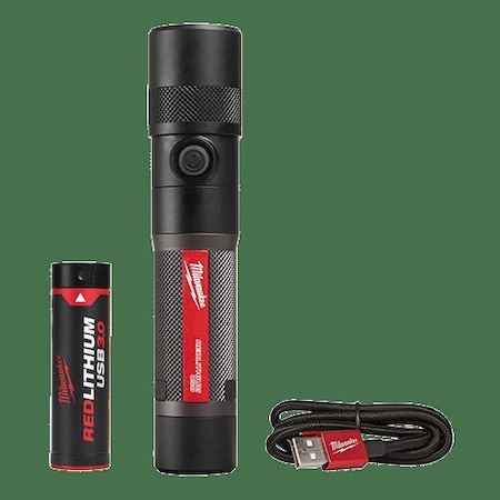 USB Rchrgbl 1100L Twist FocusFlashlight